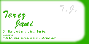 terez jani business card