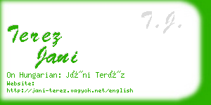 terez jani business card